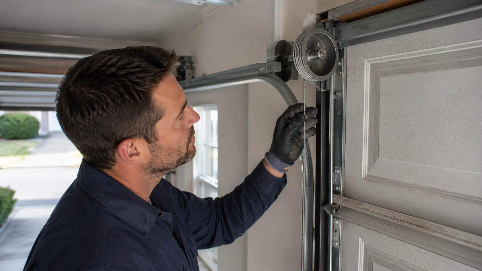 Garage door detail illustrating why your fremont garage door lets in a draught