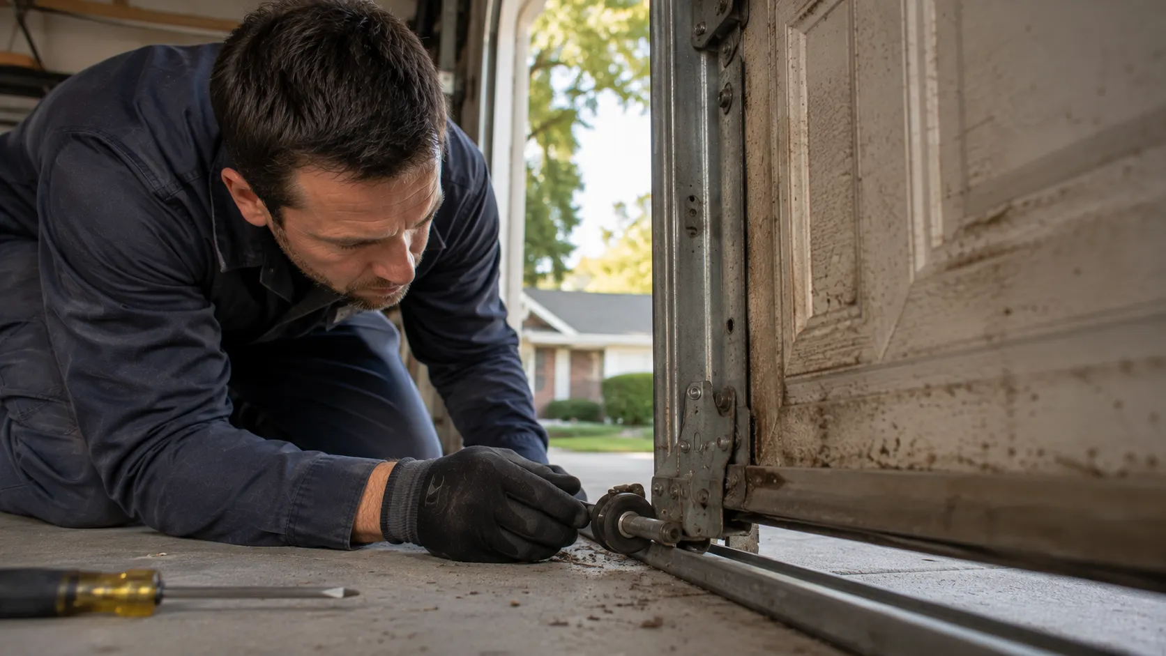 Garage door detail illustrating is your fremont garage door worth repairing?